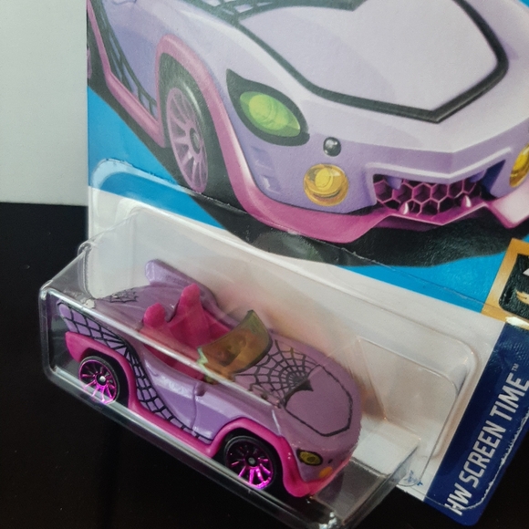 Monster High Hot Wheels Ghoul Mobile 2024 Screen Time Collection Car Purple - Picture 3 of 9